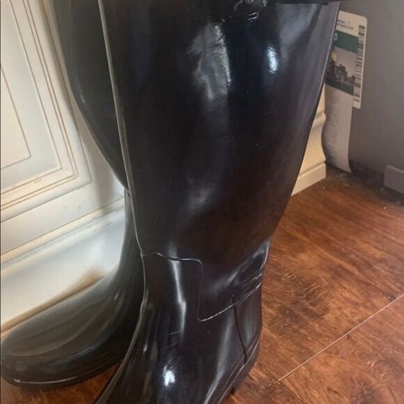 Hunter Women's Original Classic Tall Rain Boot's - Rubber - Black Matte G/A Sz 9 - Picture 6 of 7